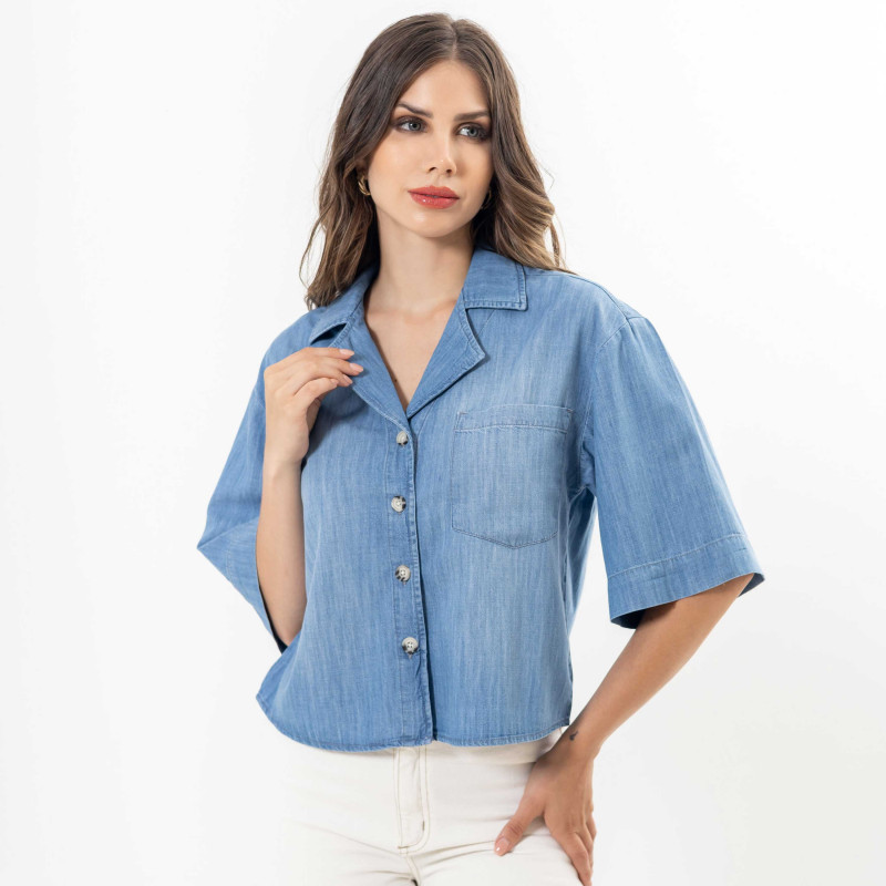 Camisa Cropped Jeans Cod. 1230334